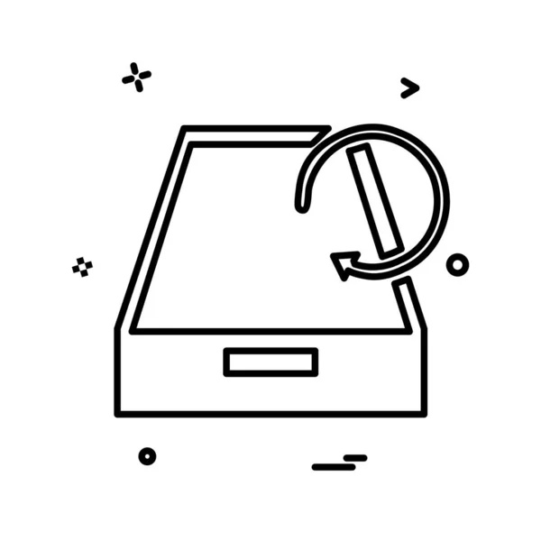 Caja Caída Icono Diseño Vector — Vector de stock