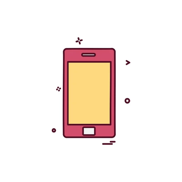 Mobiele Telefoon Pictogram Ontwerp Vector — Stockvector