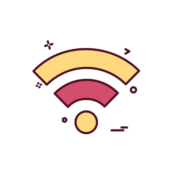 Wifi Icono Diseño Vector — Archivo Imágenes Vectoriales