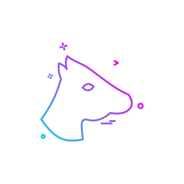 Designvektor Für Pferde Symbole — Stockvektor