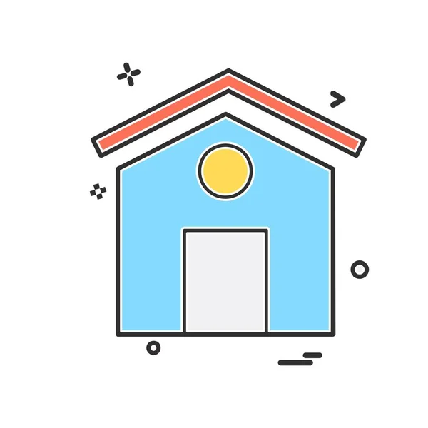 Home Icon Design Vettoriale — Vettoriale Stock