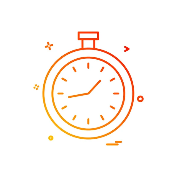 Uhr Icon Vektor Design — Stockvektor