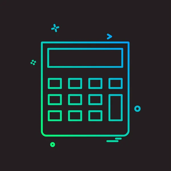 Calculadora Icono Diseño Vector — Vector de stock