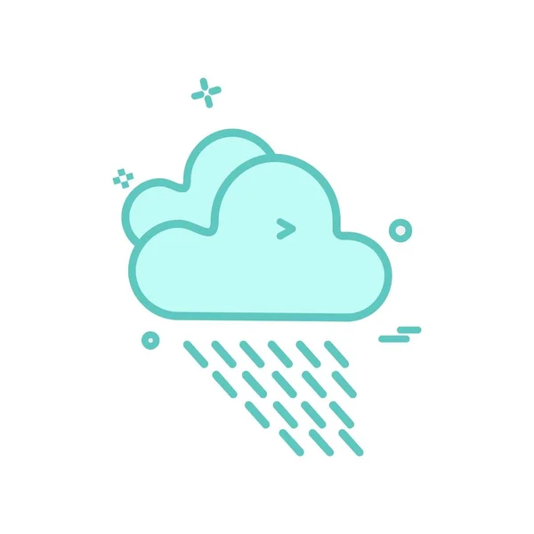 Icono Lluvia Vector Diseño — Vector de stock