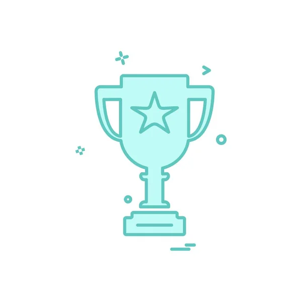 Trophy Icon Design Vector — Stock Vector