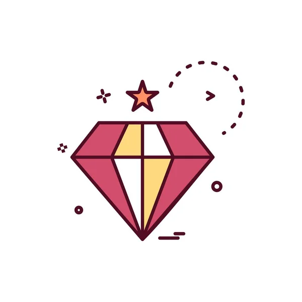 Dimond Icoon Vector Ontwerp — Stockvector