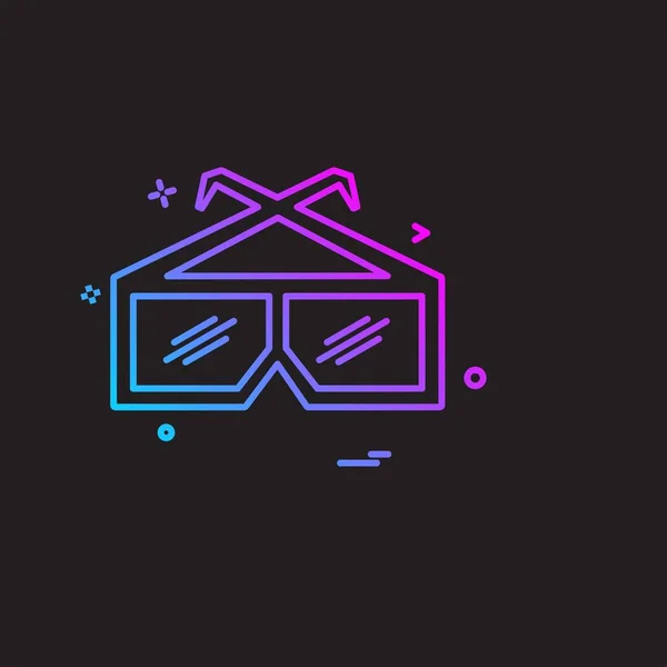 Ilustración Vectorial Plana Gafas — Vector de stock