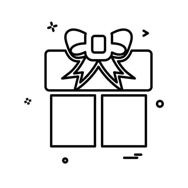 Icono Caja Regalo Diseño Vector Ilustración — Vector de stock