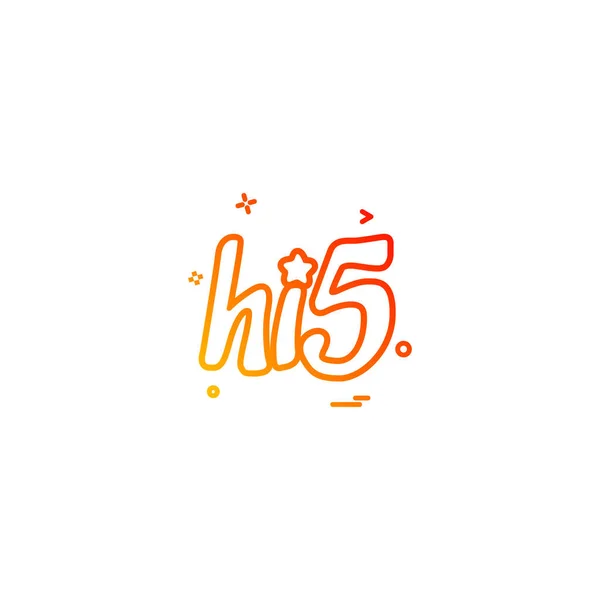 Hi5 Icon Design Vector — Stock Vector