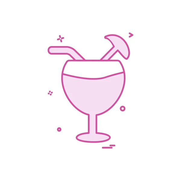 Drank Pictogram Ontwerp Vector — Stockvector