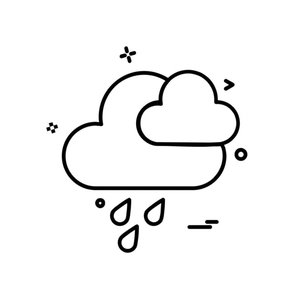 Wolk Pictogram Ontwerp Kleurrijke Vectorillustratie — Stockvector