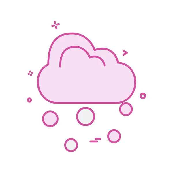 Diseño Iconos Nube Ilustración Vectores Coloridos — Vector de stock