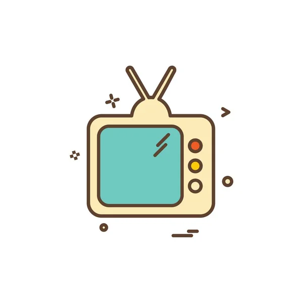 Іконка Телевізора Векторний Дизайн — стоковий вектор