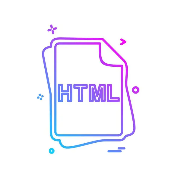 Tipo Archivo Html Icono Diseño Vector — Archivo Imágenes Vectoriales