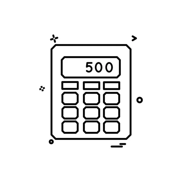 Vetor Design Ícone Calculadora —  Vetores de Stock