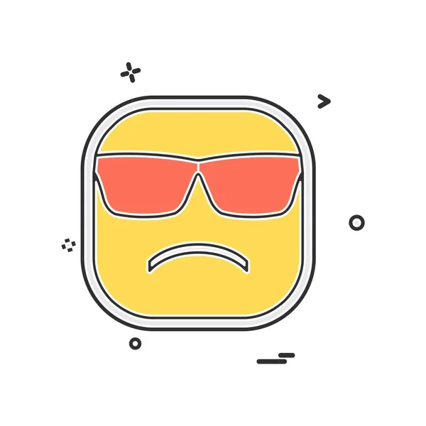 Sad Emoji Icon Design Colorful Vector Illustration — Stock Vector