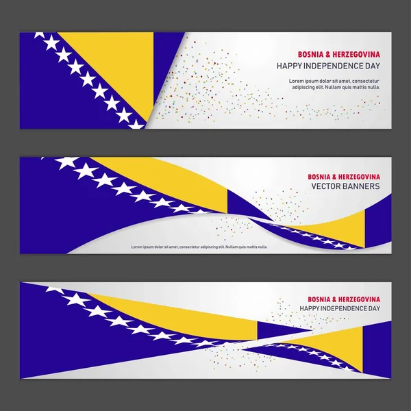 Bosnien Und Herzegowina Unabhängigkeitstag Abstrakter Hintergrund Design Banner Und Flyer — Stockvektor