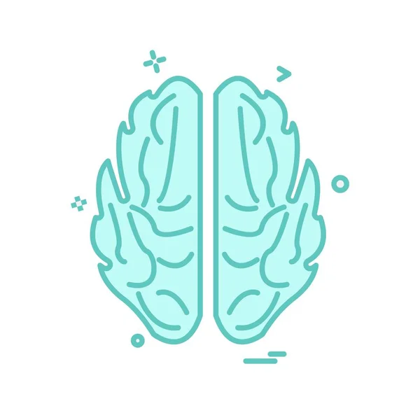 Brain Icon Design Vector — Stock Vector