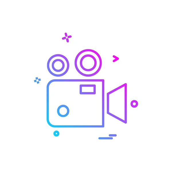 Camcoder Icon Design Vektor Illustration — Stockvektor