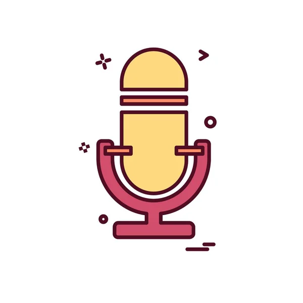 Mic Icon Design Vektor — Stockvektor