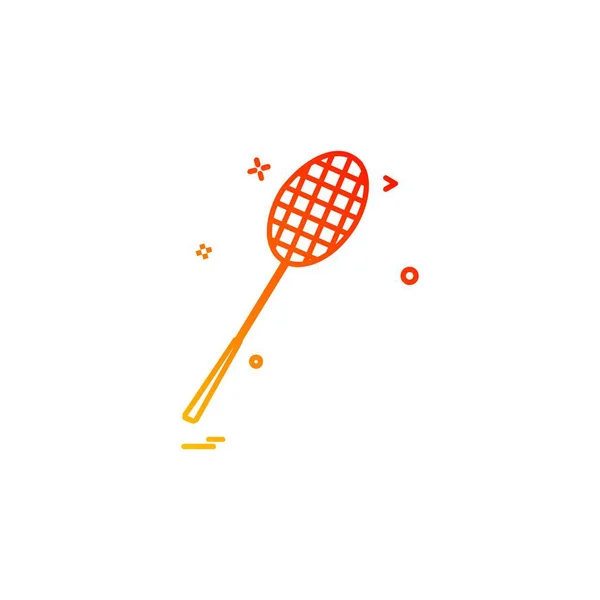 Badminton Icône Design Vecteur — Image vectorielle