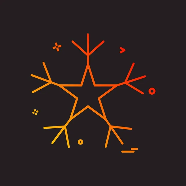 Барвиста Піктограма Сніжинки Чорному Тлі — стоковий вектор