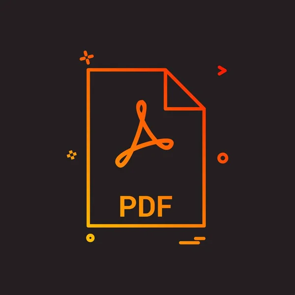 Pdf File Extension File Format Icon Vector — стоковый вектор