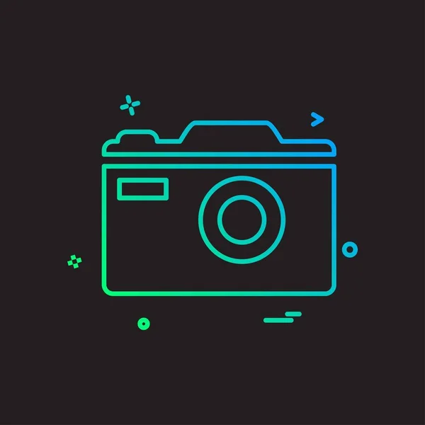 Camera Icon Design Vector — Stock Vector