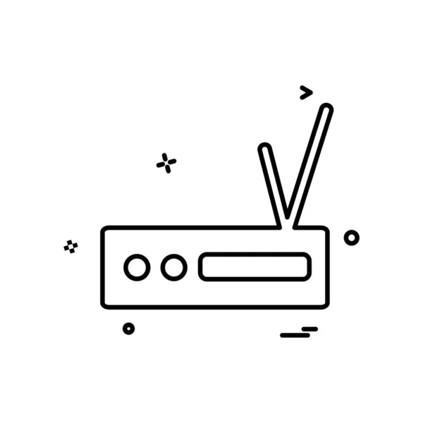 Router Icono Diseño Vector — Vector de stock