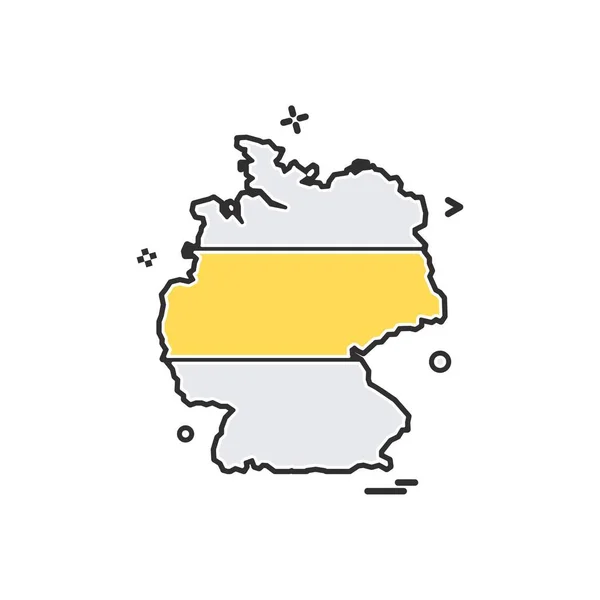 Germany Map Icon Design Vector — Stock Vector