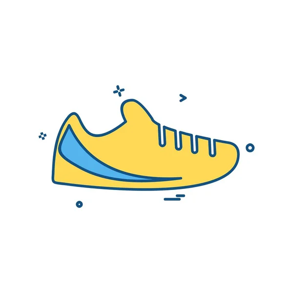 Zapatos Icono Diseño Vector — Archivo Imágenes Vectoriales