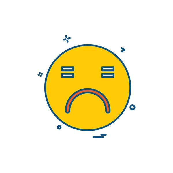 Emoji Icon Design Bunte Vektorillustration — Stockvektor