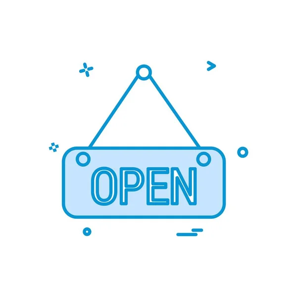 Open Board Icon Design Vector — Stock Vector
