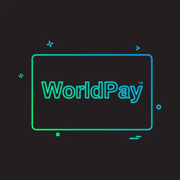 Worldpay Card Design Vektorové Ilustrace — Stockový vektor