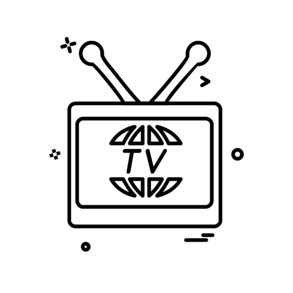 Wektor Projektowania Ikony Telewizji — Wektor stockowy