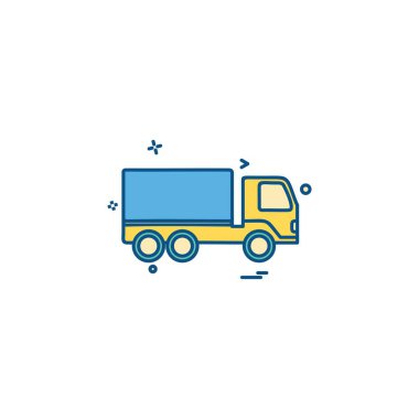 Truck icon design vector clipart