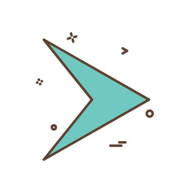 Sağ ok simge tasarlamak vektör