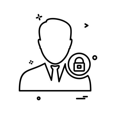 Avatar erkek simge tasarım vektörü