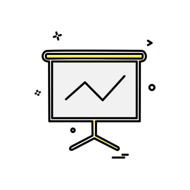 Sunu simgesi tasarım, renkli vektör çizim