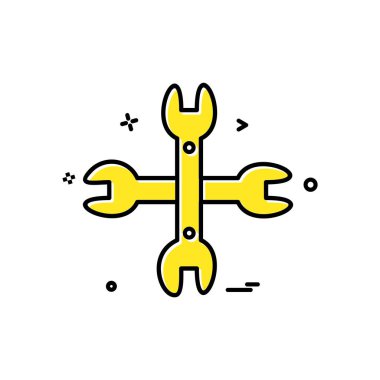 Ayarı simgesi tasarım, renkli vektör çizim