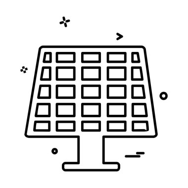 Güneş paneli simge tasarım vektörü