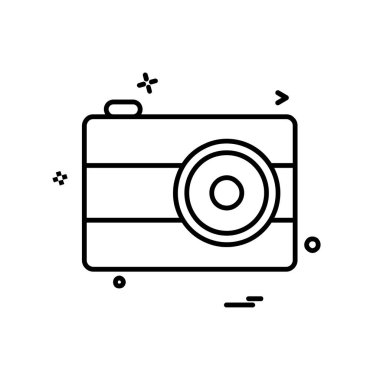 Kamera simgesi tasarım vektörü