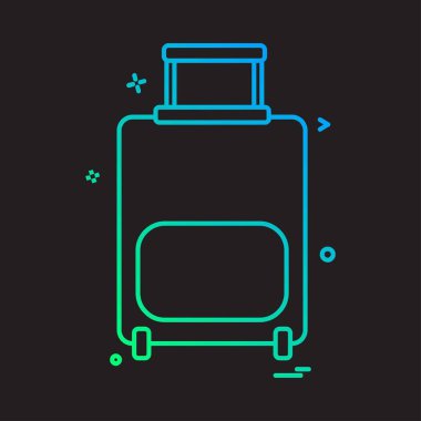 Seyahat çanta simge tasarlamak vektör