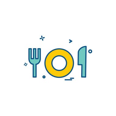 Gıda simgesi tasarım vektörü