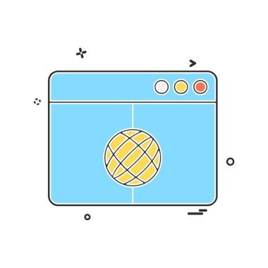 Web yerleşim simgesi tasarım vektörü