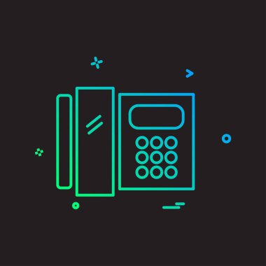 Telefon simgesi tasarım vektörü