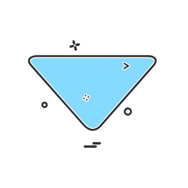 Aşağı ok simgesi tasarım vektörü