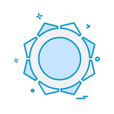 Güneş simgesi tasarım, renkli vektör çizim