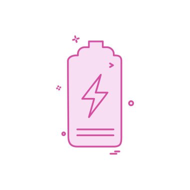 Batarya simgesi tasarım vektörü