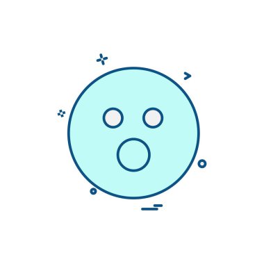 Emoji simgesi tasarım, renkli vektör çizim